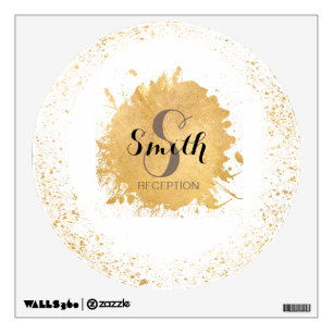 Gold Leaf Spray Reception Accessories Wall Decal