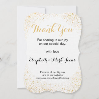 Gold Leaf Spry Thank You note card