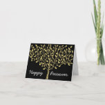 Gold Leaf Tree Passover Card at Zazzle