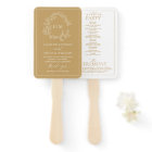 Gold Leafy Crest Monogram Wedding Program