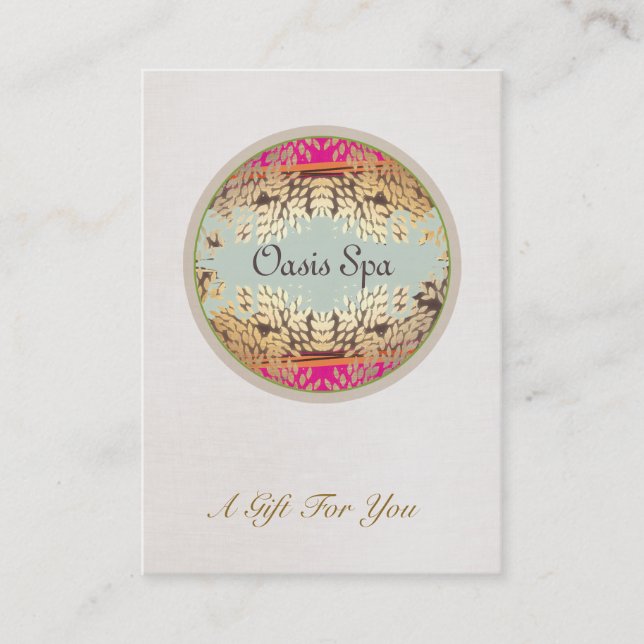 Gold Leaves Beauty Salon and Spa Gift Certificate (Front)