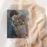 Gold Leaves Crest Monogram Photo Save The Date Foi Foil Invitation<br><div class="desc">A beautiful wedding save the date announcement featuring a gold foil shield crest adorned with leaves,  with your monogram and wedding date in the centre,  overlaying your favorite photo.</div>