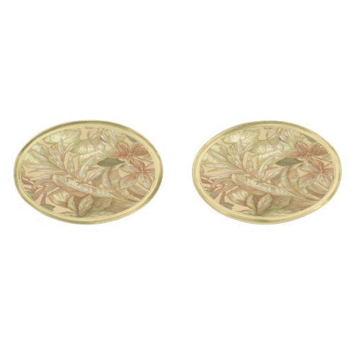 Gold Leaves Cufflinks