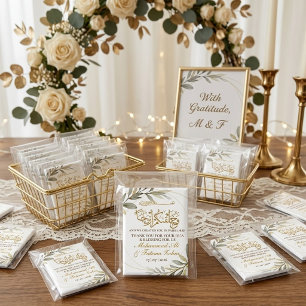 Gold Leaves Elegance Muslim Wedding Magnet