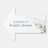 Gold Leaves Greenery Boho Summer Party Sign