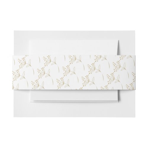 Gold Leaves Invitation Belly Band