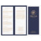 Gold Leaves SkinCare Spa TriFold Navy Brochure