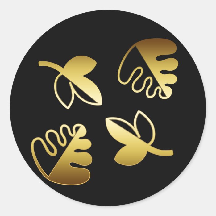 GOLD LEAVES STICKER