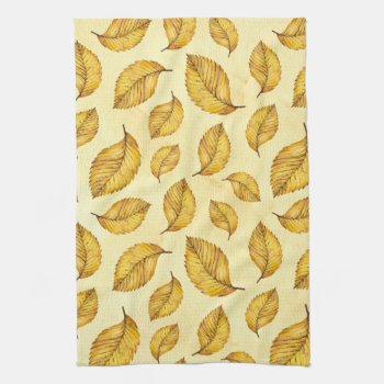 Gold Leaves Towel by marainey1 at Zazzle
