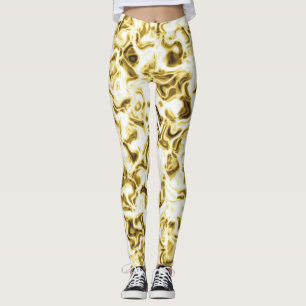 Gold Leggings Gold Stylish Pattern Leggings