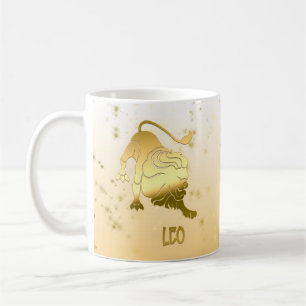 Gold Leo Ombre Zodiac Astrology Horoscope Sign Coffee Mug