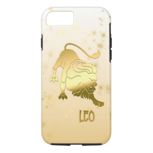 Gold Leo Ombre Zodiac Sign iPhone 87 Case