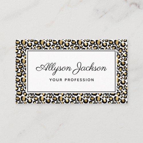 Gold Leopard Business Card