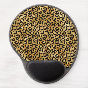 Gold Leopard Gel Mouse Pad