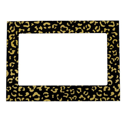 Gold Leopard Gold Glitter Leopard Pattern Magnetic Frame