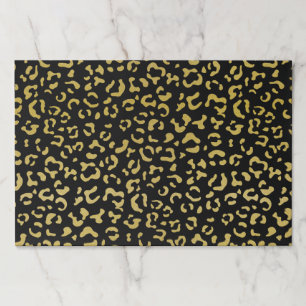 Gold Leopard, Gold Glitter, Leopard Pattern Paper Pad