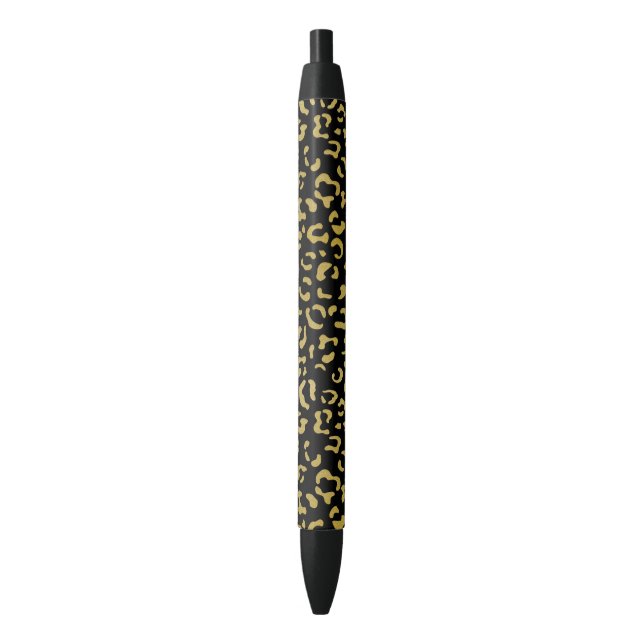 Gold Leopard, Gold Glitter, Leopard Pattern Pen (Front Vertical)