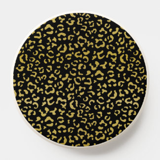 Gold Leopard, Gold Glitter, Leopard Pattern PopSocket