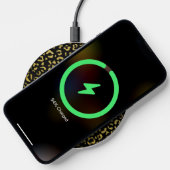 Gold Leopard, Gold Glitter, Leopard Pattern Wireless Charger (Phone)