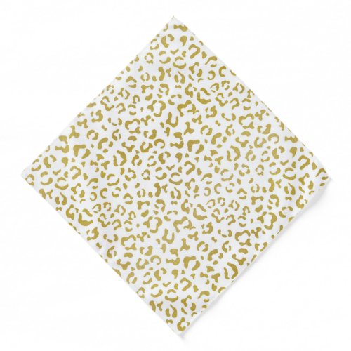 Gold Leopard Gold Glitter Leopard Print Bandana