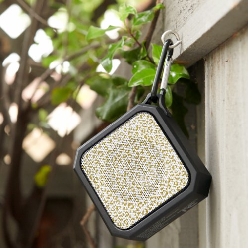 Gold Leopard Gold Glitter Leopard Print Bluetooth Speaker
