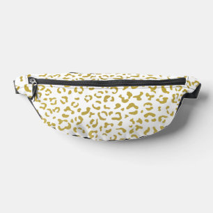 Gold Leopard, Gold Glitter, Leopard Print Fanny Pack