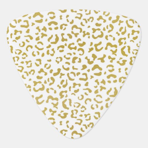 Gold Leopard Gold Glitter Leopard Print Guitar Pick