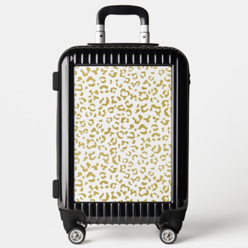 Gold Leopard Gold Glitter Leopard Print Luggage