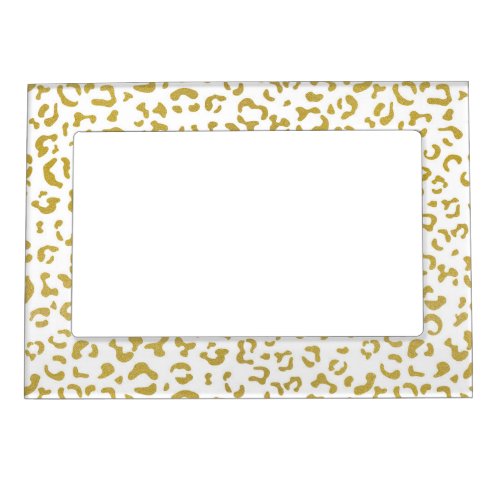 Gold Leopard Gold Glitter Leopard Print Magnetic Frame