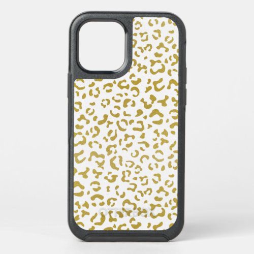 Gold Leopard Gold Glitter Leopard Print OtterBox Symmetry iPhone 12 Case