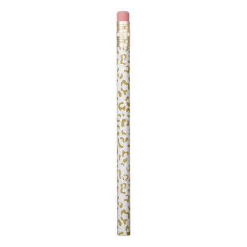 Gold Leopard Gold Glitter Leopard Print Pencil