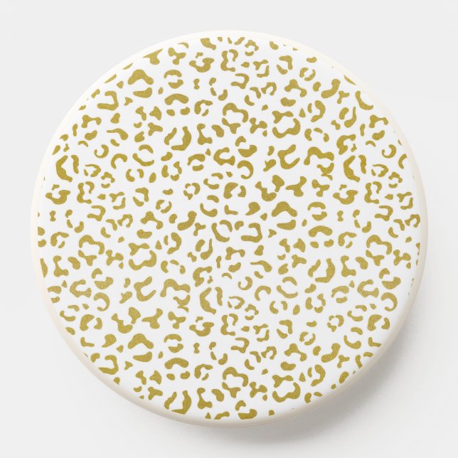 Gold Leopard, Gold Glitter, Leopard Print PopSocket (Popsocket)
