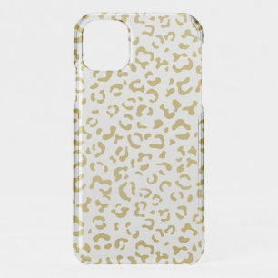 Gold Leopard, Gold Glitter, Leopard Print iPhone 11 Case