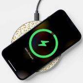 Gold Leopard, Gold Glitter, Leopard Print Wireless Charger (Phone)