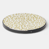 Gold Leopard, Gold Glitter, Leopard Print Wireless Charger (Front 2)