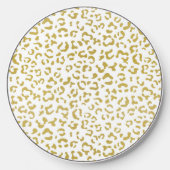 Gold Leopard, Gold Glitter, Leopard Print Wireless Charger (Front)