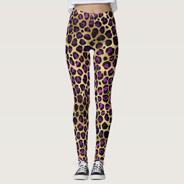 Gold Leopard leggings (Front)