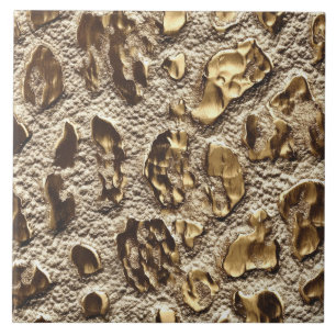 Gold Leopard Metallic Animal Spots Ceramic Tile