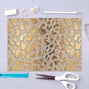 Gold Leopard Metallic Spots Tissue Paper