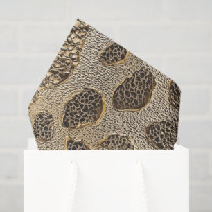 Gold Leopard Metallic Spots Tissue Paper