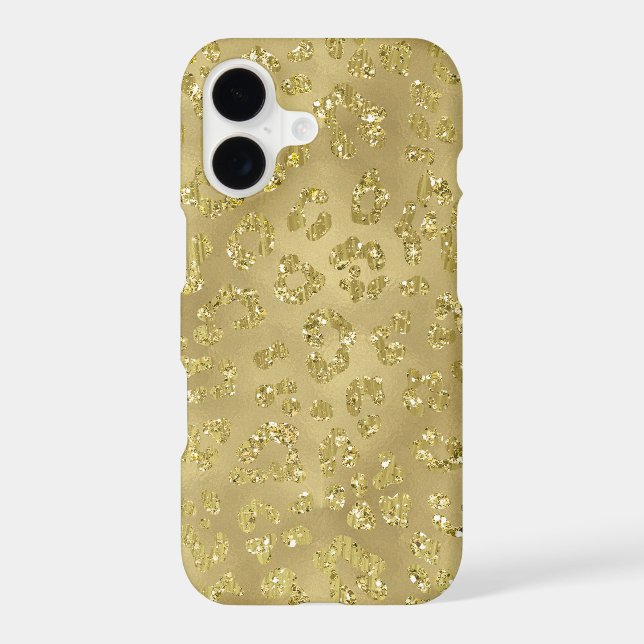 Gold Leopard Print Iphone Case (Back)