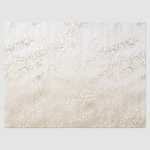 Gold Leopard Print Khaki Cream Beige Watercolor Tissue Paper