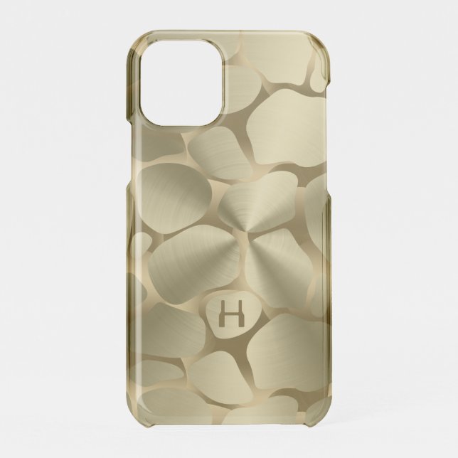 Gold Leopard Print On Metallic Background Uncommon iPhone Case (Back)