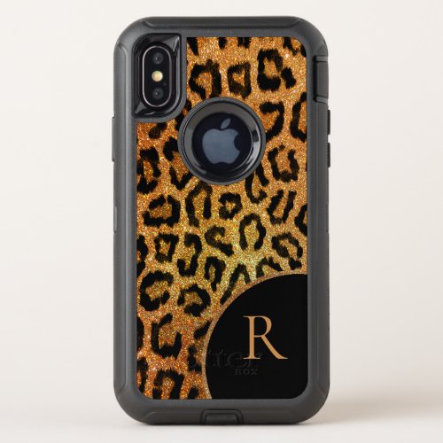 Gold Leopard Print Otterbox iPhone X Case