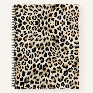 Gold Leopard Skin Pattern Print Notebook