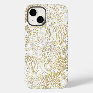 Gold Leopard Tiger Animals Case-Mate iPhone 14 Case