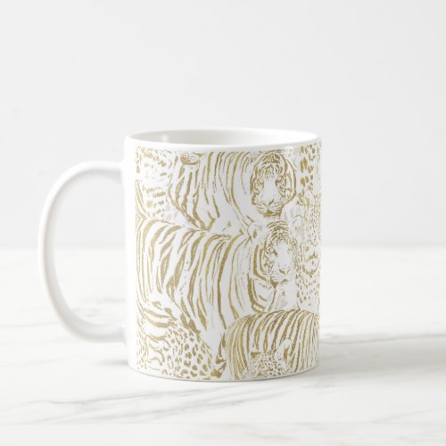 Gold Leopard Tiger Animals Coffee Mug