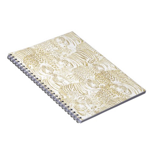 Gold Leopard Tiger Animals Notebook