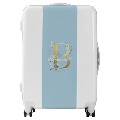 Gold Letter B Customizable  Luggage