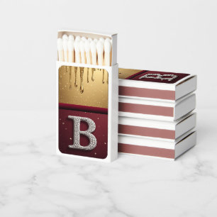 Gold Letter B Monogram With Dripping Metall Matchboxes